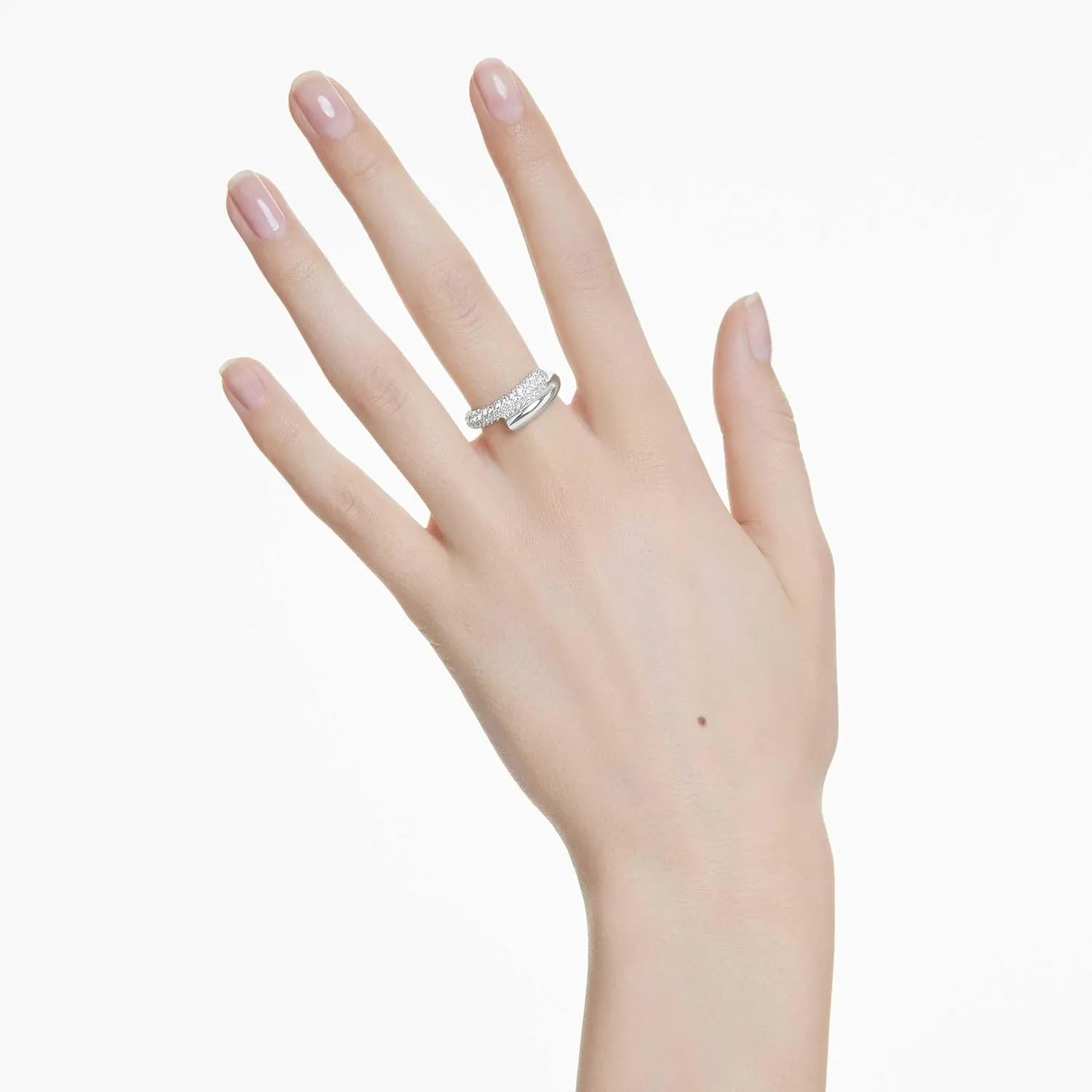 Swarovski Dextera Ring, Clear, Rhodium Finish