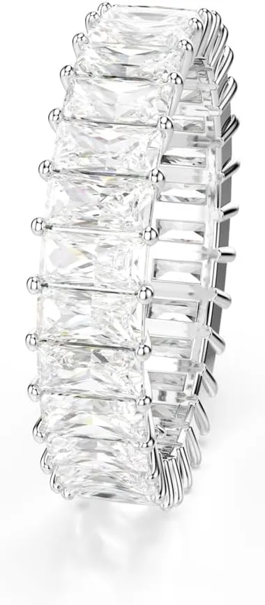 Swarovski Matrix Ring, Baguette Cut, Clear, Rhodium Finish