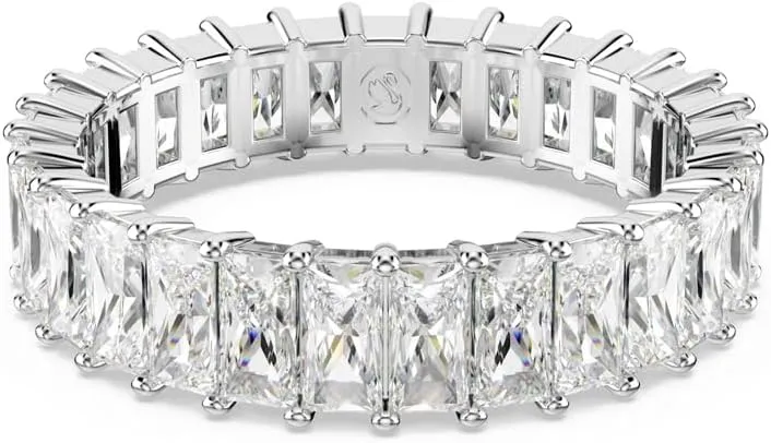 Swarovski Matrix Ring, Baguette Cut, Clear, Rhodium Finish