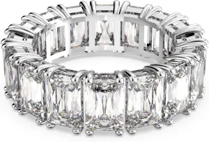 Swarovski Matrix Vittore Ring, Rectangular Cut, Clear, Rhodium Finish