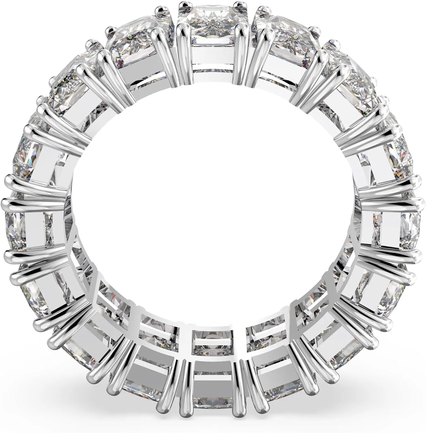 Swarovski Matrix Vittore Ring, Rectangular Cut, Clear, Rhodium Finish