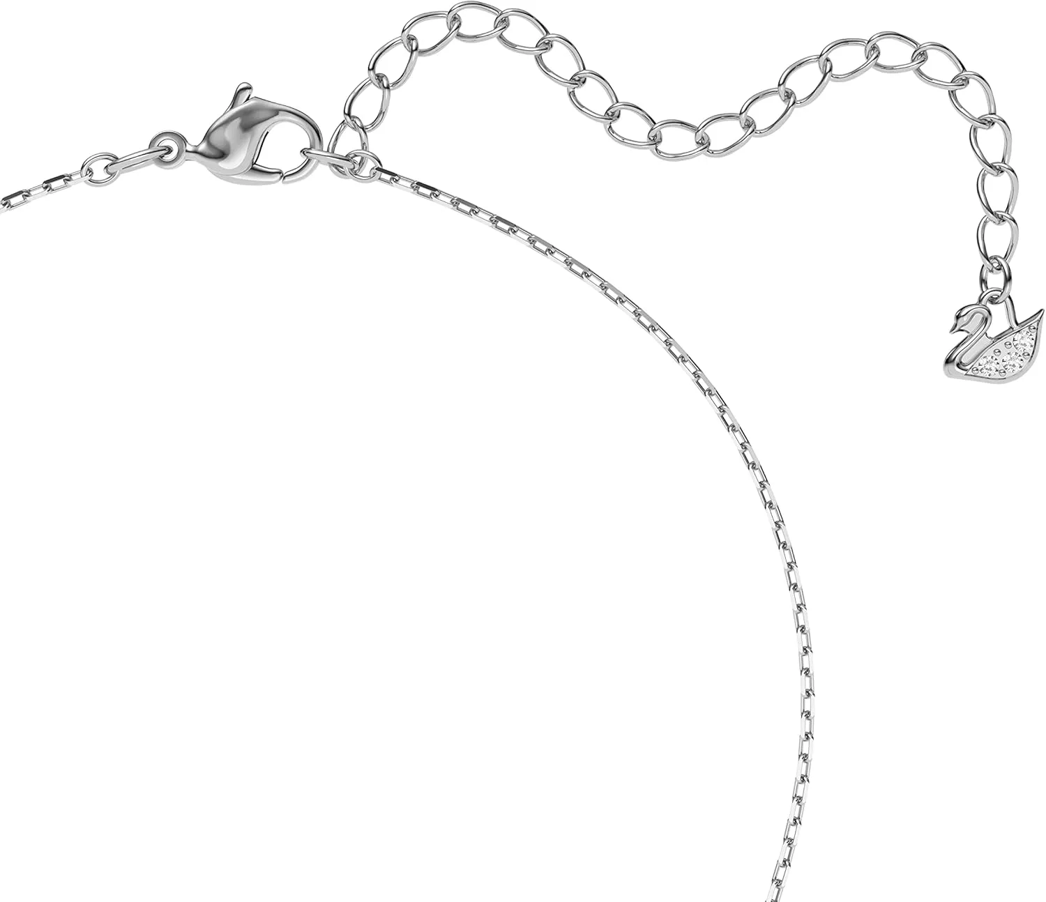 SWAROVSKI Sparkling Dance Necklace and Earrings Jewelry Collection, Rhodium Finish, Blue Crystals, Clear Crystals