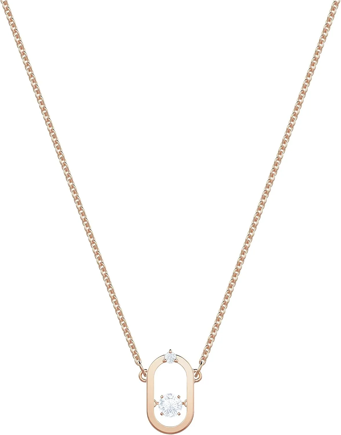 SWAROVSKI Sparkling Dance North Necklace, Earrings, and Bracelet Jewelry Collection, Rose Gold Tone Finish, Red Crystals, Clear Crystals