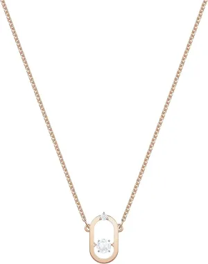 SWAROVSKI Sparkling Dance North Necklace, Earrings, and Bracelet Jewelry Collection, Rose Gold Tone Finish, Red Crystals, Clear Crystals