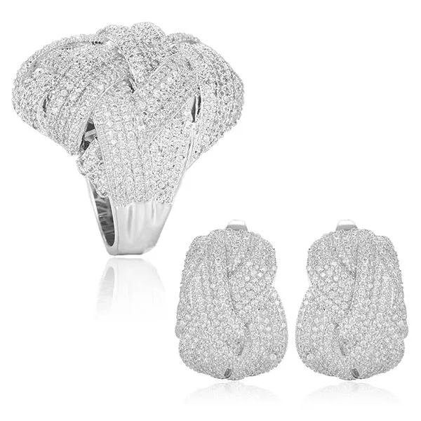 TEEK - Winding Cross CZ Jewelry Sets