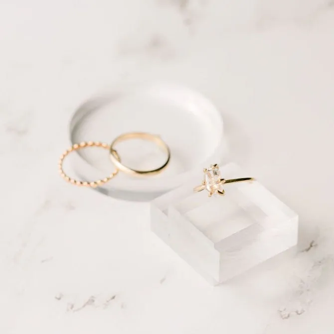 Thick Half Round Stacking Ring in Gold