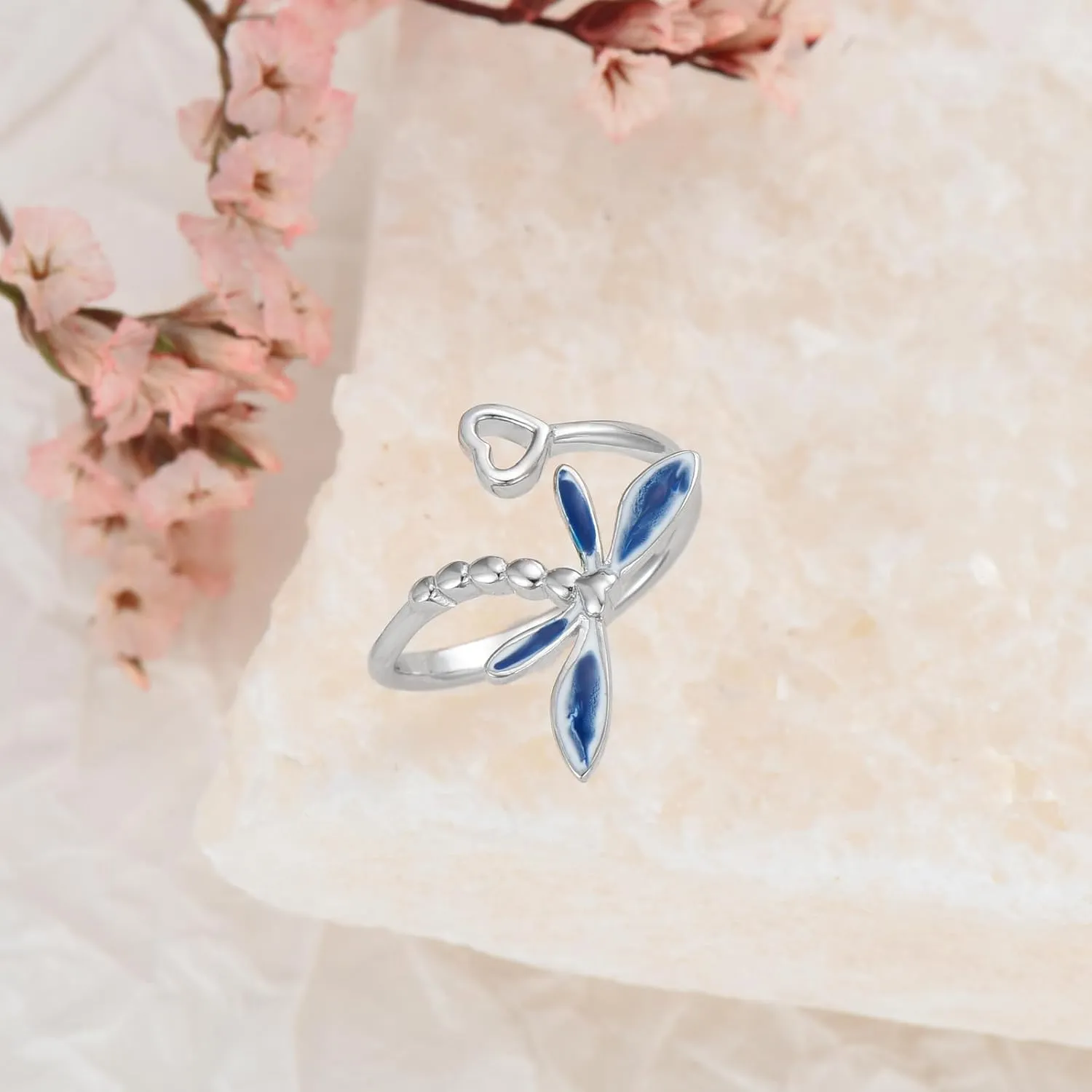 Toe Ring for Women 925 Sterling Silver Toe Rings Butterfly/Dragonfly/Pet Paw Prints Toe Rings Adjustable Beach Open Toe Rings