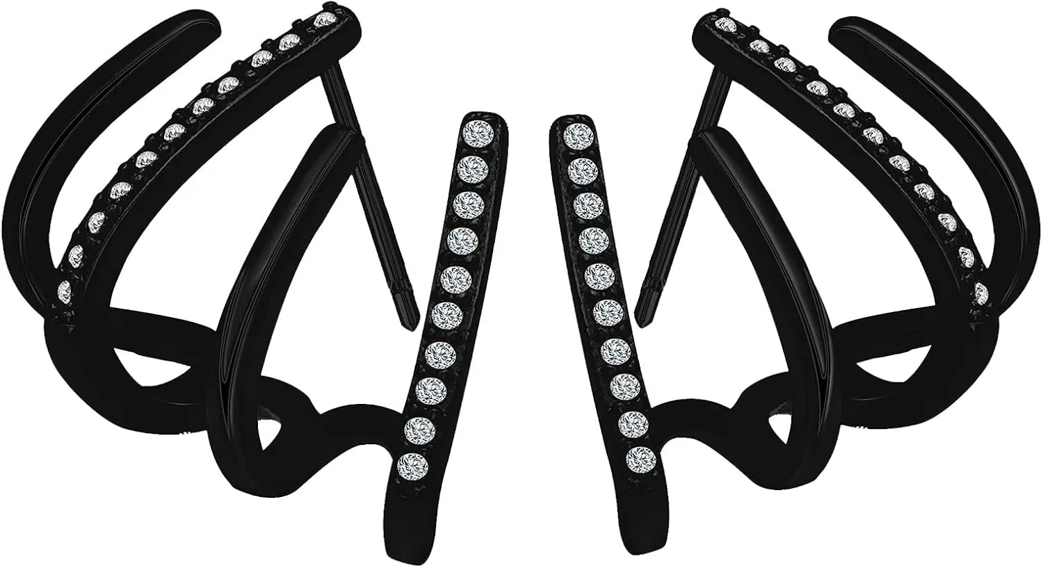 Trendy Earrings For women 2025, Claw Rhinestone Earrings Wrap Stud Ear Cuff Earrings for Women, Teen Girl Gifts Trendy Stuff