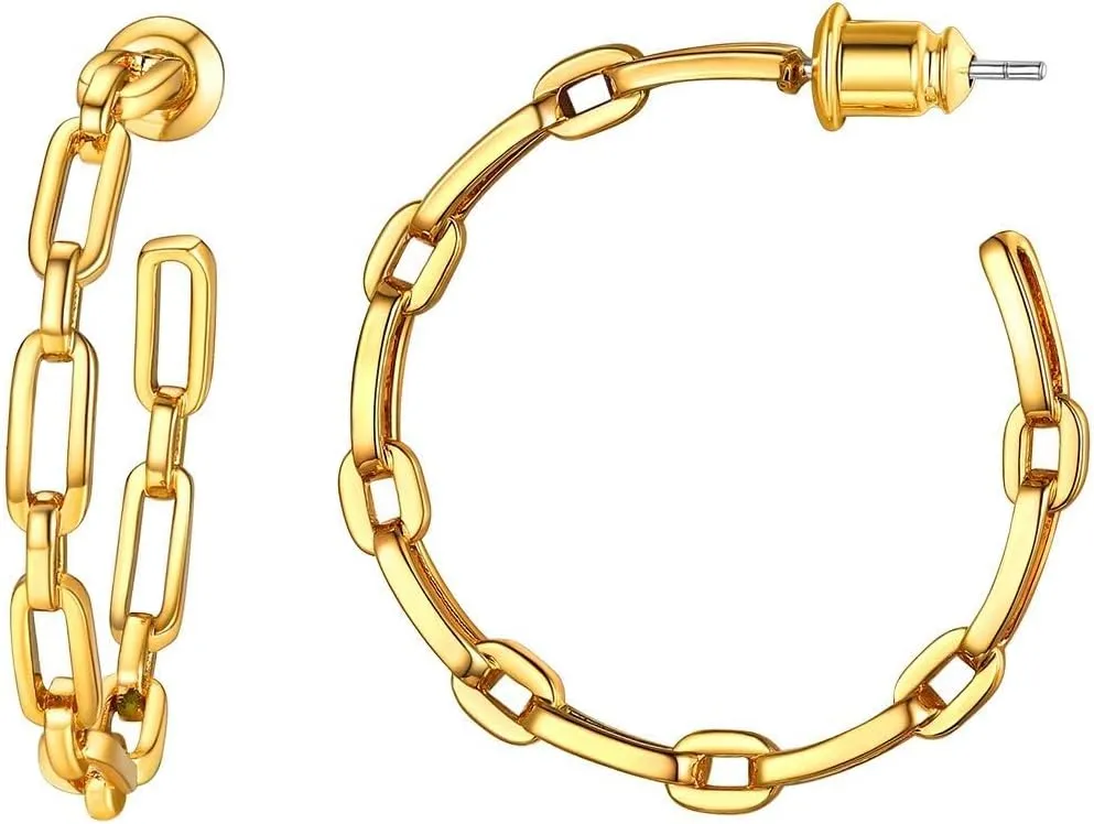 Trendy Gold Plated Hoop, Dangle, Cuff Earrings for Women with Surgical Post
