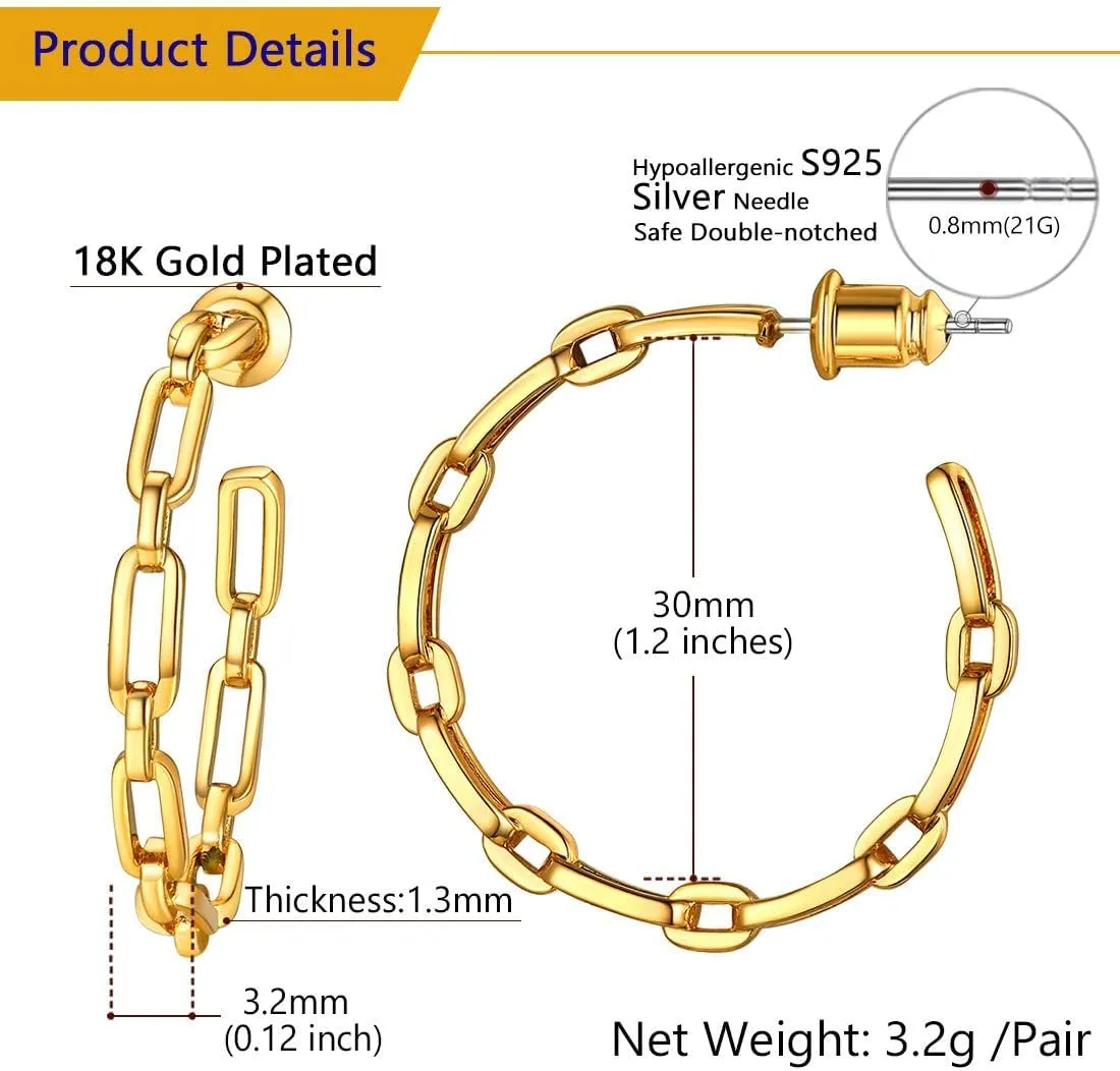 Trendy Gold Plated Hoop, Dangle, Cuff Earrings for Women with Surgical Post