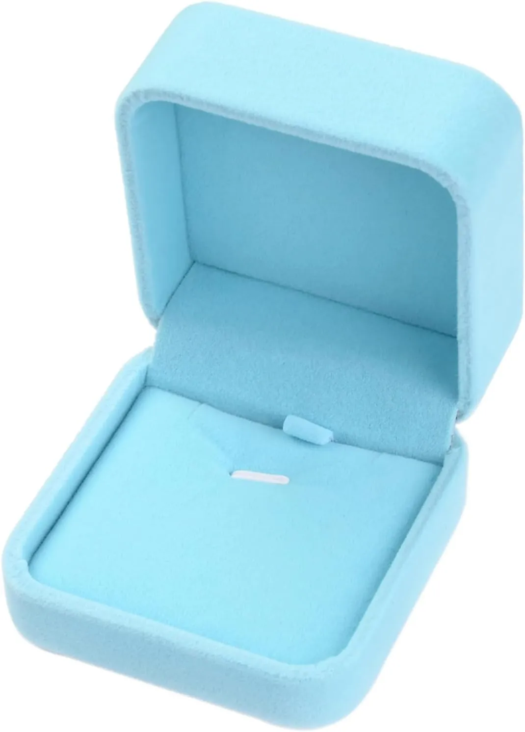 Velvet Necklace Pendant Gift Box Jewelry Box Jewelry Display 2.8 x 2.8 x 1.6 inches (Blue)