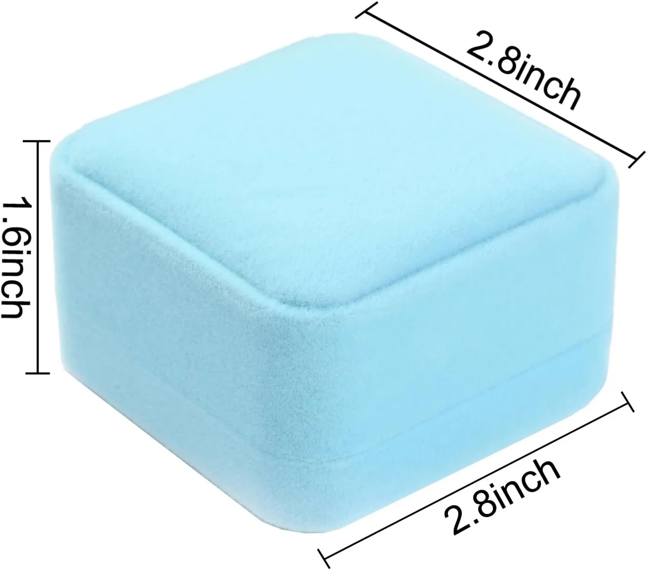 Velvet Necklace Pendant Gift Box Jewelry Box Jewelry Display 2.8 x 2.8 x 1.6 inches (Blue)