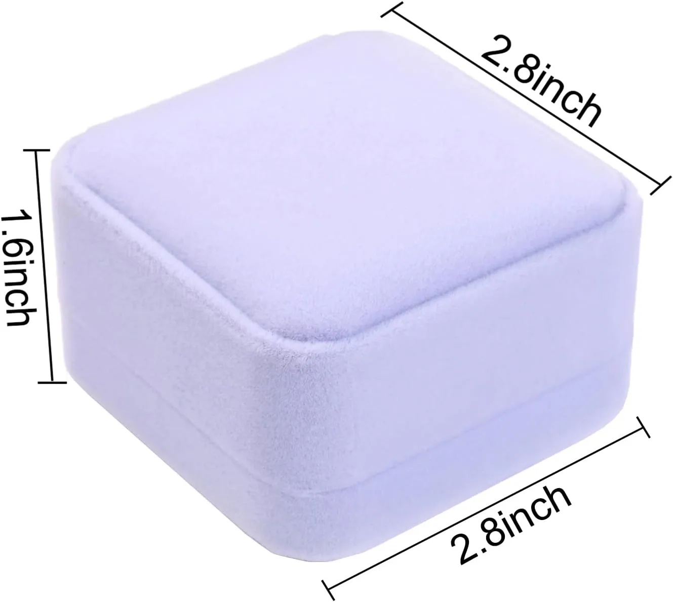 Velvet Necklace Pendant Gift Box Jewelry Box Jewelry Display 2.8 x 2.8 x 1.6 inches (Purple)
