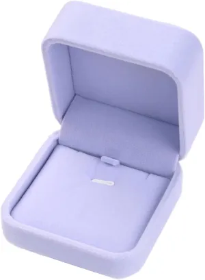 Velvet Necklace Pendant Gift Box Jewelry Box Jewelry Display 2.8 x 2.8 x 1.6 inches (Purple)