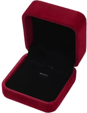 Velvet Necklace Pendant Gift Box Jewelry Box Jewelry Display 2.8 x 2.8 x 1.6 inches (Wine)
