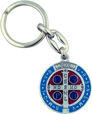 VILLAGE GIFT IMPORTERS Saint Benedict Medal Keychain - Handcrafted in Italy