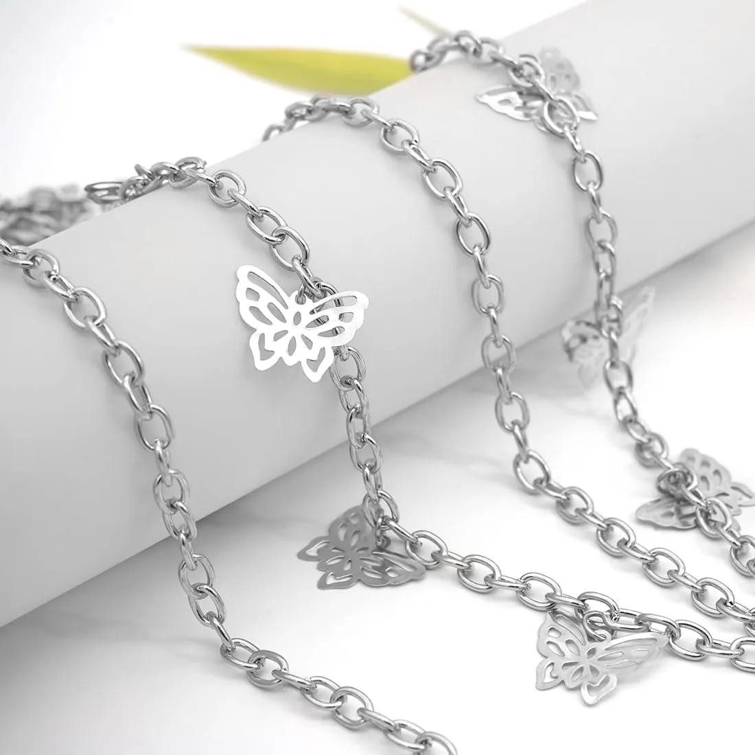 Women Body Chains Retro Multi-Layer Butterfly Waist Chain Trend Hollowed out Pendant Decorative