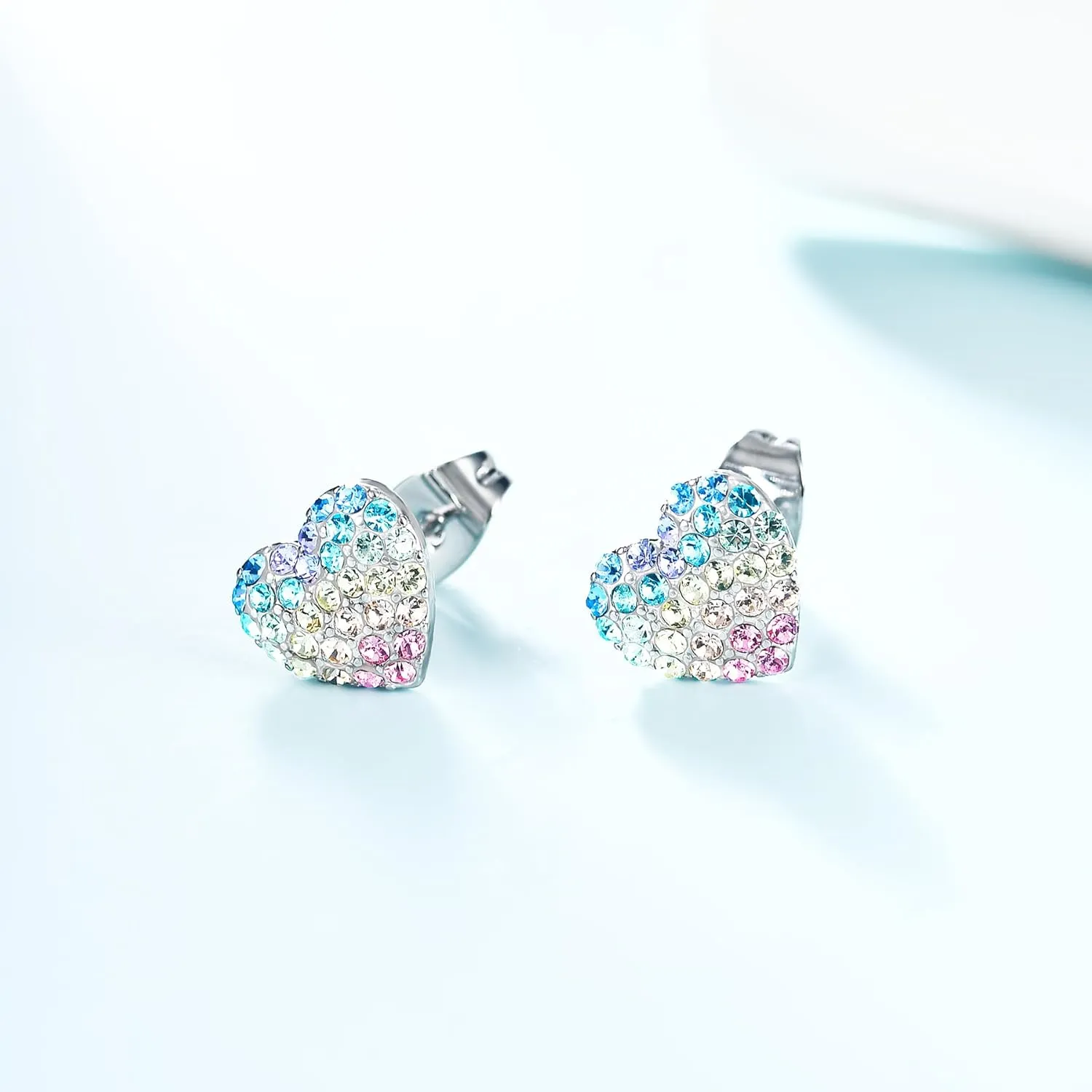 Women Star Heart Teardrop Earrings,Girls Round Circle Triangle Hexagon Stud Earrings Gifts Jewelry