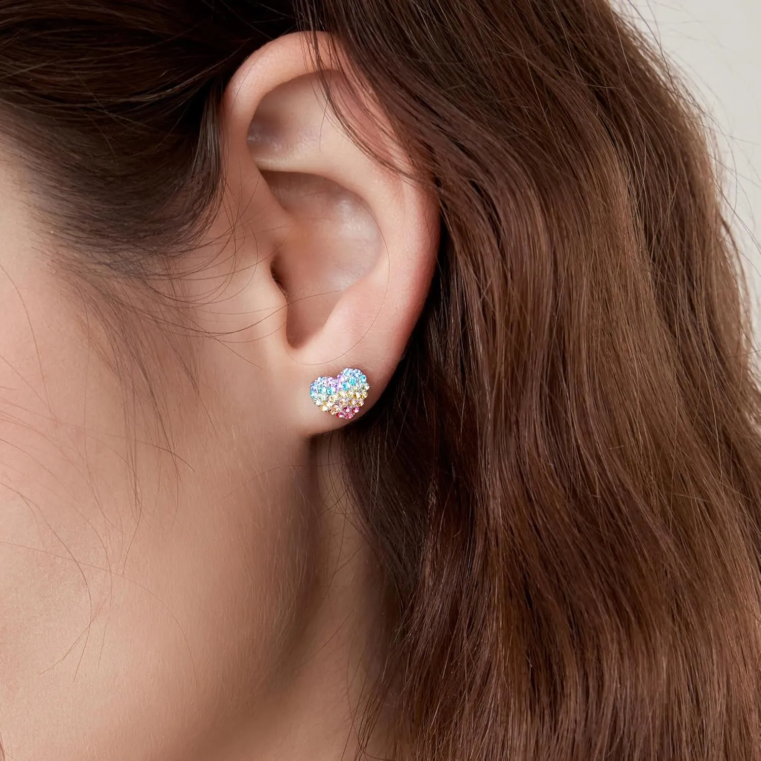 Women Star Heart Teardrop Earrings,Girls Round Circle Triangle Hexagon Stud Earrings Gifts Jewelry