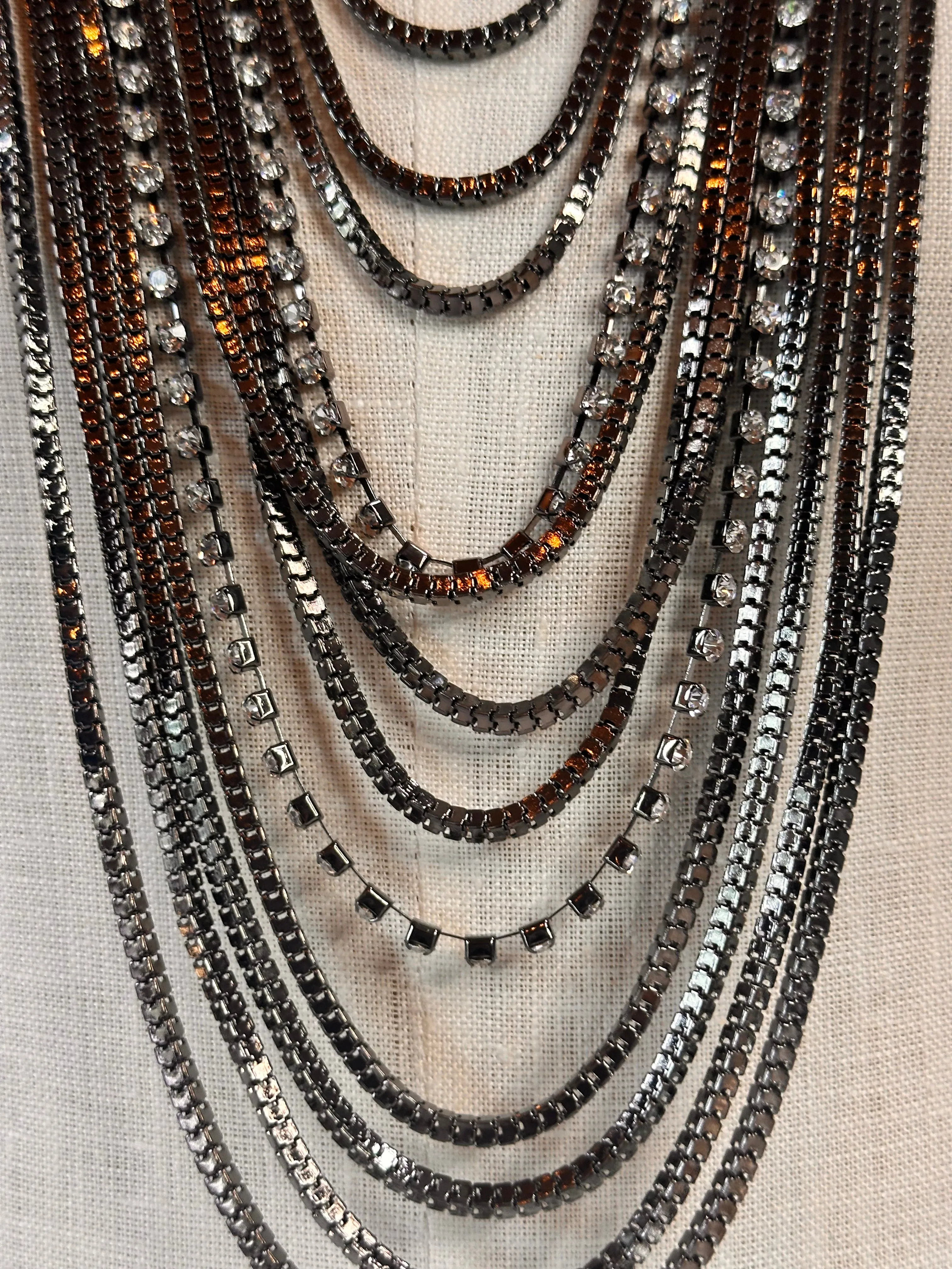 Wreckless multi chain necklace