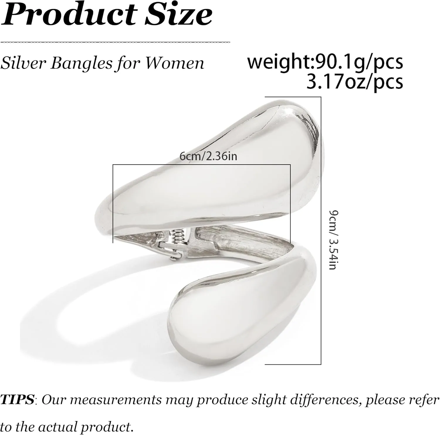 YANCHUN 2PCS Gold Bangles for Women Silver Bangle Bracelets Chunky Bangles Bracelets Non Tarnish Gold/Silver Bracelet for Women Trendy Jewelry Gift