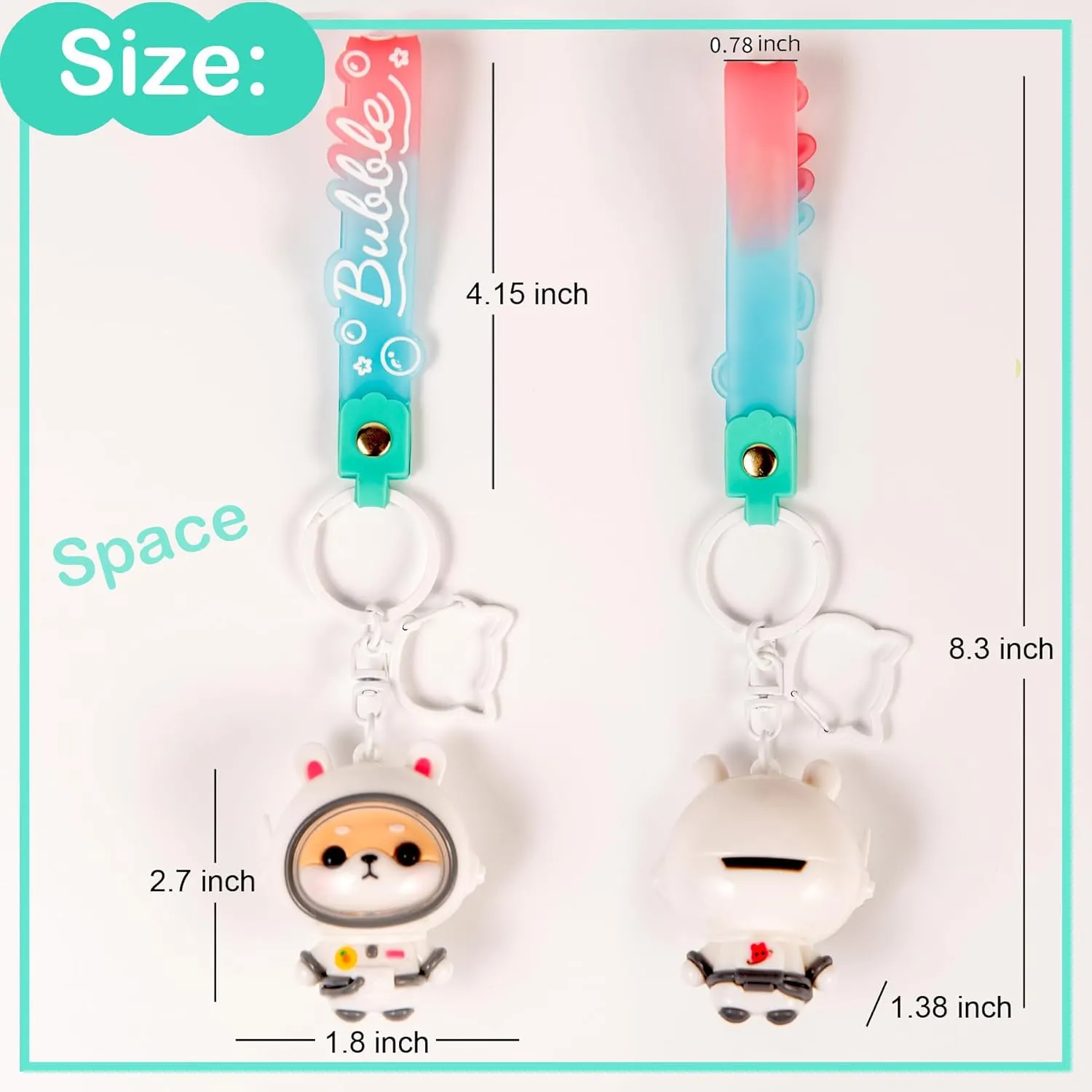 YOU WIZV Cute Keychain Kawaii Anime Keychains for Kids Backpack Charms Key Chain Accessory Friend Gift for Women Girl