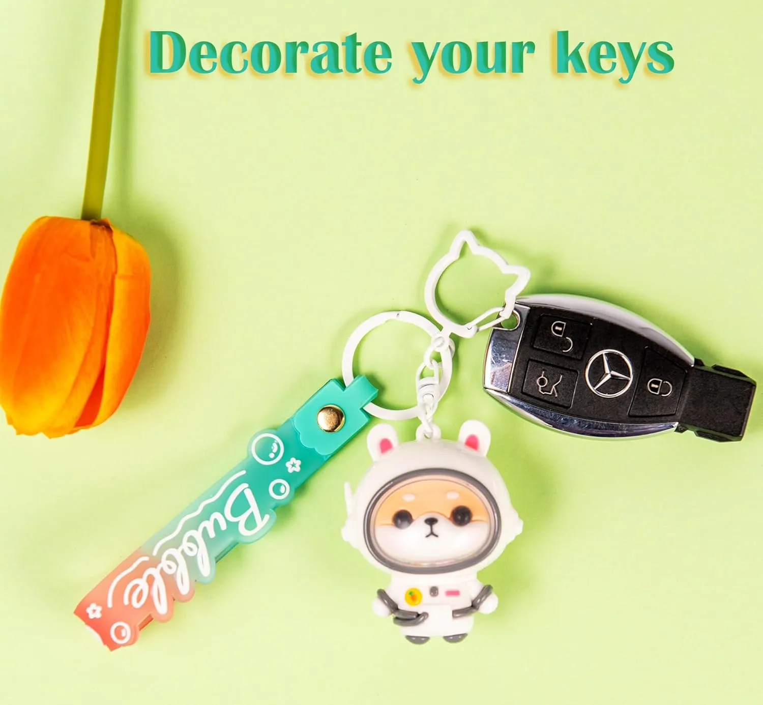 YOU WIZV Cute Keychain Kawaii Anime Keychains for Kids Backpack Charms Key Chain Accessory Friend Gift for Women Girl