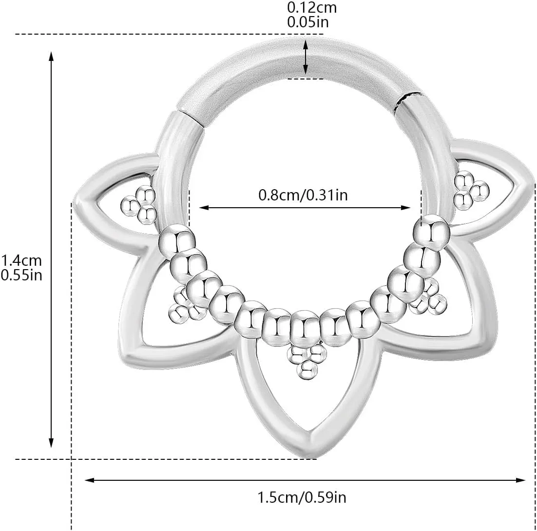 ZMANYIJEW 16G Minimalist Lines Septum Rings Stacked Gold Septum Ring Septums Clicker Nose Ring Piercing for Women Men
