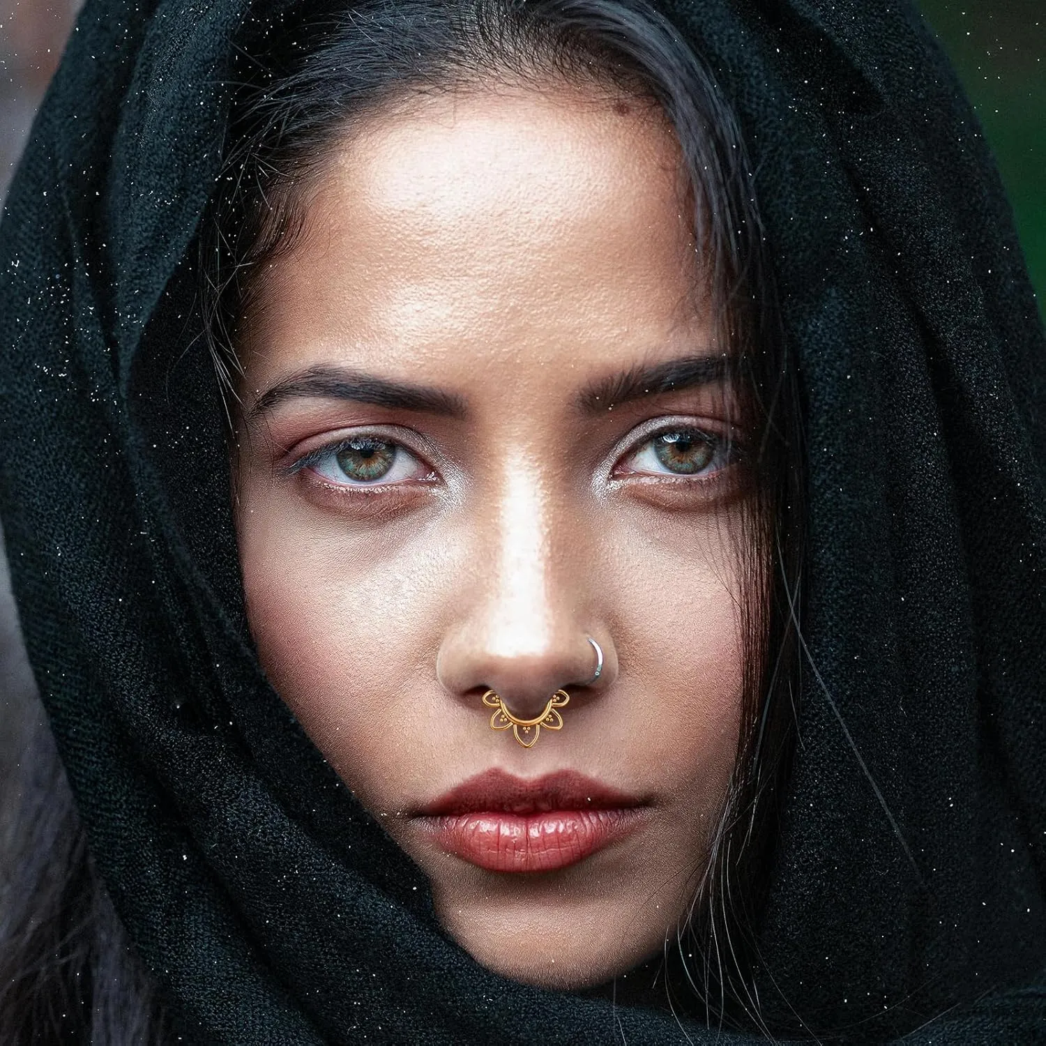 ZMANYIJEW 16G Minimalist Lines Septum Rings Stacked Gold Septum Ring Septums Clicker Nose Ring Piercing for Women Men